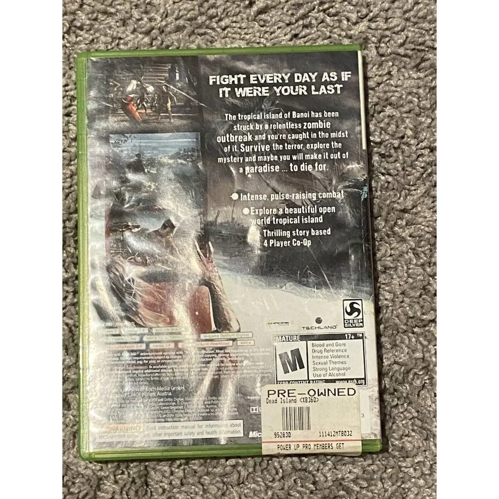 Dead Island (Microsoft Xbox 360, 2011) Manual Included